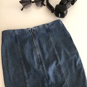Free People Mini Jean Skirt Size 2
